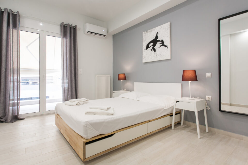 Omnia+pagrati+apartment+athens+greece+minimal+2BR+master+bedroom+1